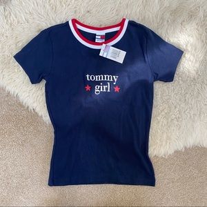 NWT ⭐️ TOMMY HILFIGER girl red white blue t-shirt